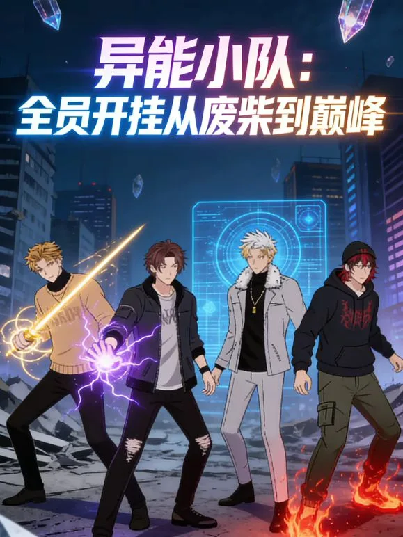 异能小队，全员开挂从废柴到巅峰动态漫画海报