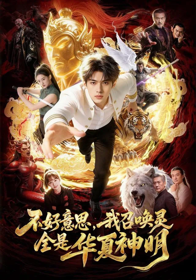 不好意思，我召唤灵全是华夏神明海报